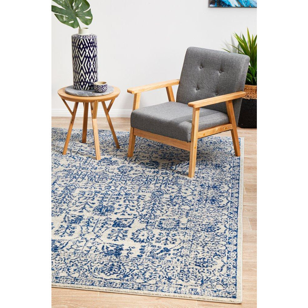 Nysa Blue Beige Transitional Designer Rug - Rugs Of Beauty - 3