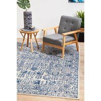 Nysa Blue Beige Transitional Designer Rug - Rugs Of Beauty - 3