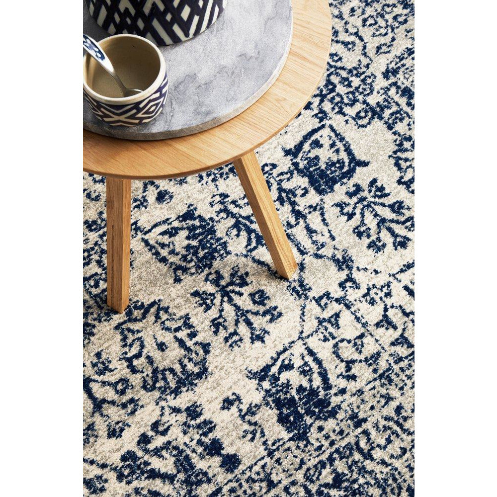 Nysa Blue Beige Transitional Designer Rug - Rugs Of Beauty - 5