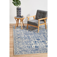 Nysa Blue Beige Transitional Designer Rug - Rugs Of Beauty - 4