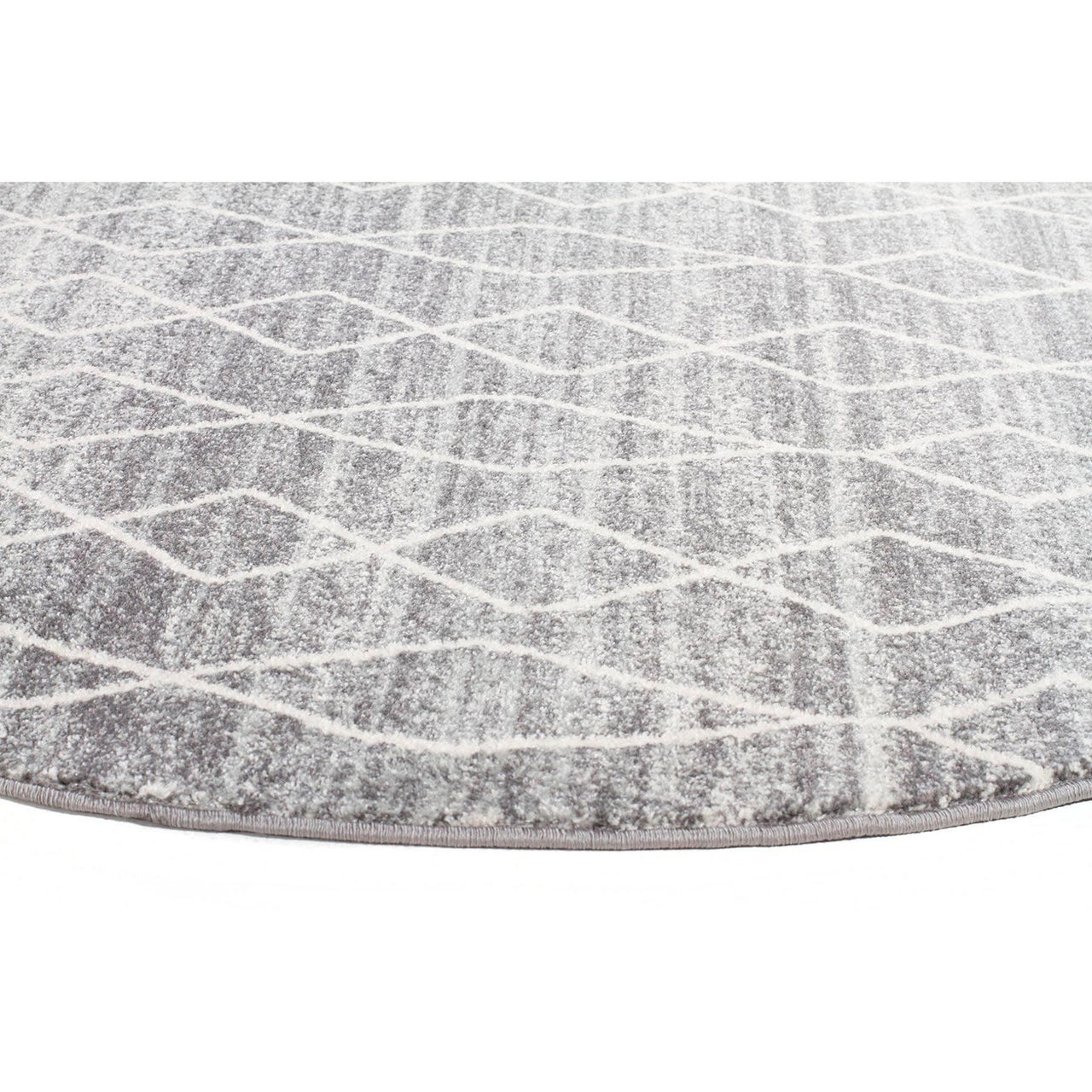 Amirtha Transitional Grey Patterned Round Designer Rug - Rugs Of Beauty - 10