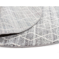 Amirtha Transitional Grey Patterned Round Designer Rug - Rugs Of Beauty - 11