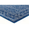 Elysian Navy Blue Pattern With Borders Transitional Designer Runner Rug - Rugs Of Beauty - 2