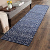 Elysian Navy Blue Pattern With Borders Transitional Designer Runner Rug - Rugs Of Beauty - 5