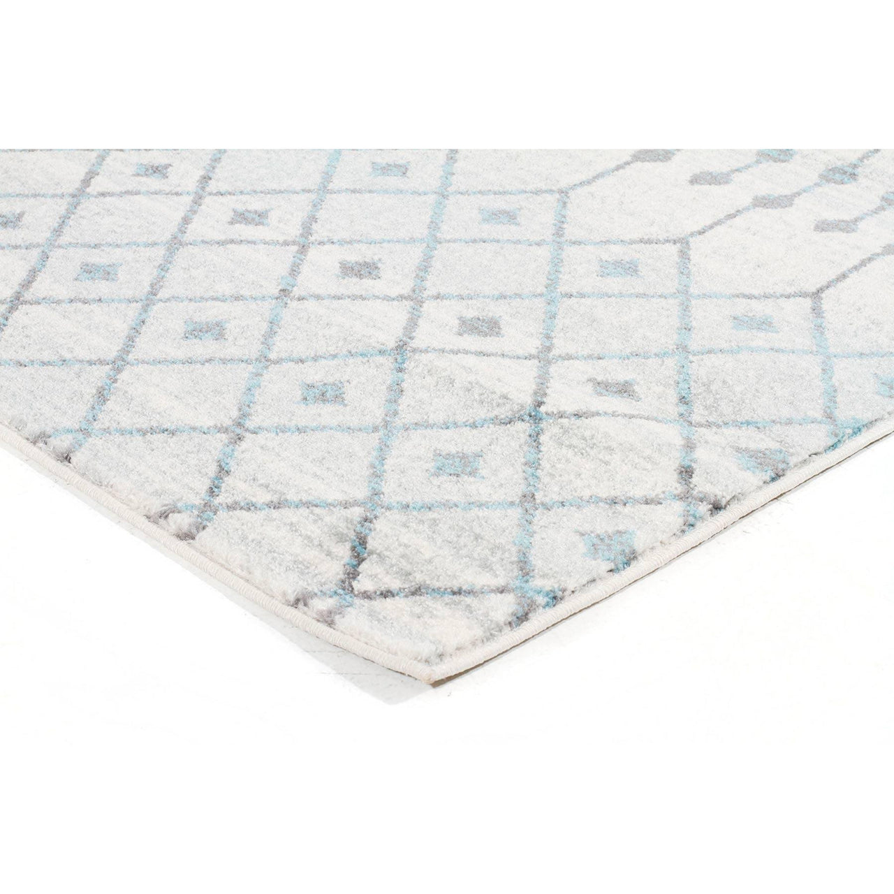 Exeter Blue Grey Beige Patterned Transitional Designer Runner Rug - Rugs Of Beauty - 10