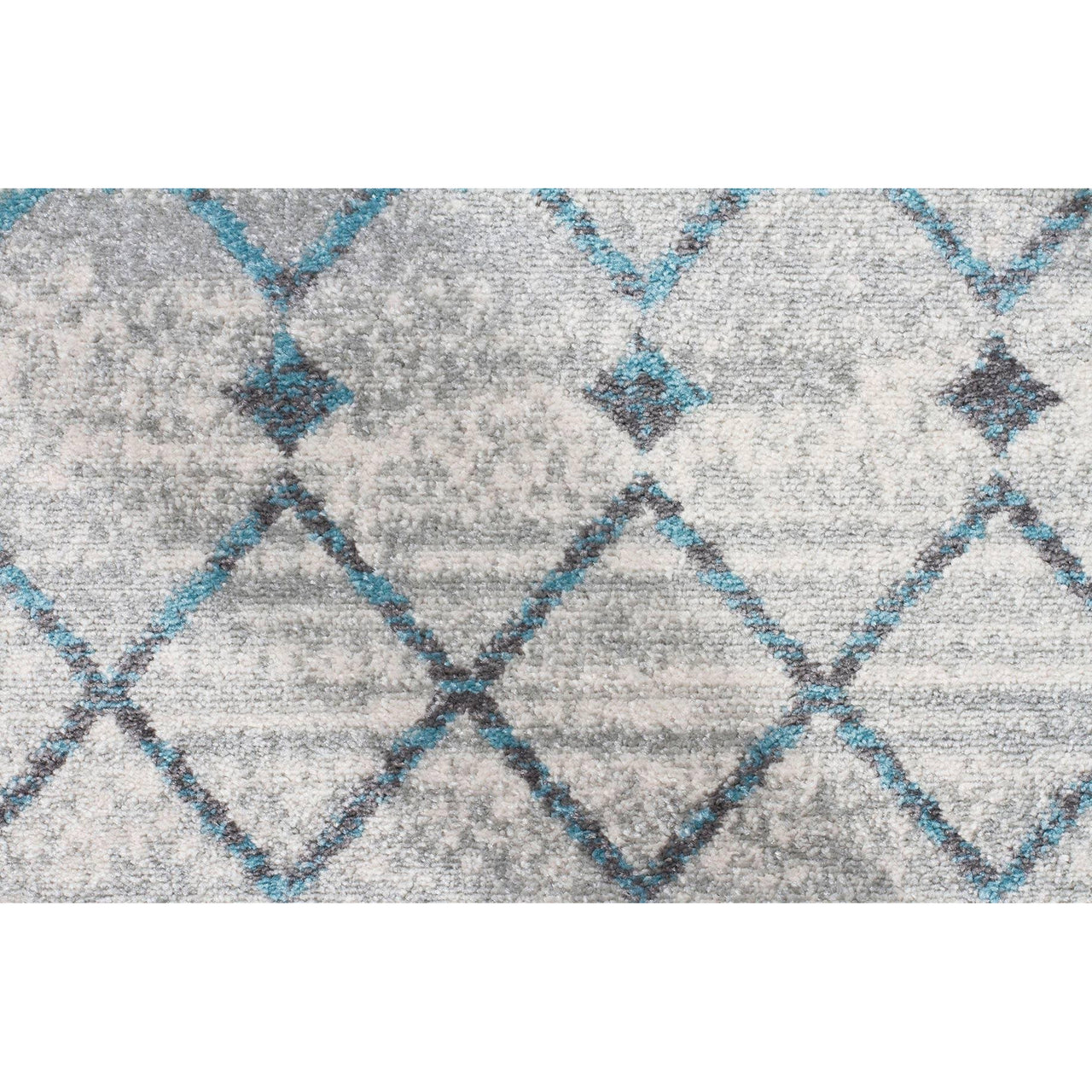 Exeter Blue Grey Beige Patterned Transitional Designer Runner Rug - Rugs Of Beauty - 12
