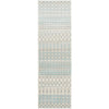 Exeter Blue Grey Beige Patterned Transitional Designer Runner Rug - Rugs Of Beauty - 1