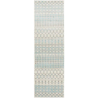 Exeter Blue Grey Beige Patterned Transitional Designer Runner Rug - Rugs Of Beauty - 1