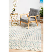 Exeter Blue Grey Beige Patterned Transitional Designer Rug - Rugs Of Beauty - 3