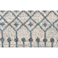 Exeter Blue Grey Beige Patterned Transitional Designer Rug - Rugs Of Beauty - 11