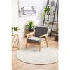 Lemuria Silver Grey Transitional Designer Round Rug - Rugs Of Beauty - 4