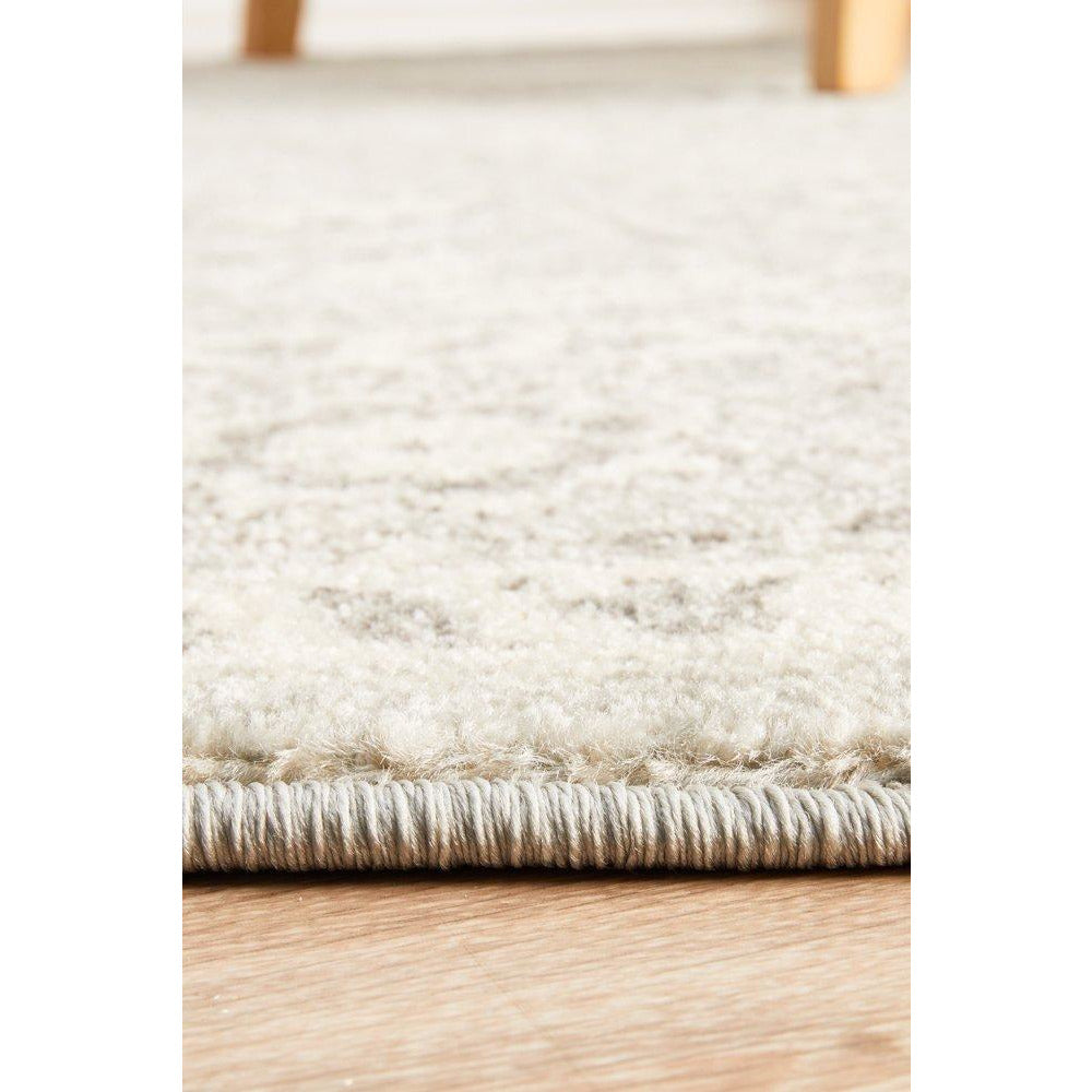 Lemuria Silver Grey Transitional Designer Round Rug - Rugs Of Beauty - 6