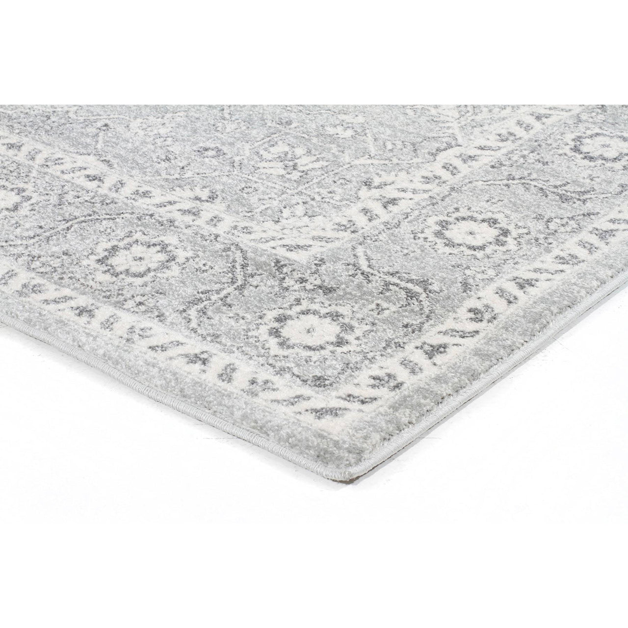 Lemuria Silver Grey Transitional Designer Runner Rug - Rugs Of Beauty - 8