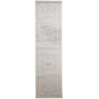 Lemuria Silver Grey Transitional Designer Runner Rug - Rugs Of Beauty - 1