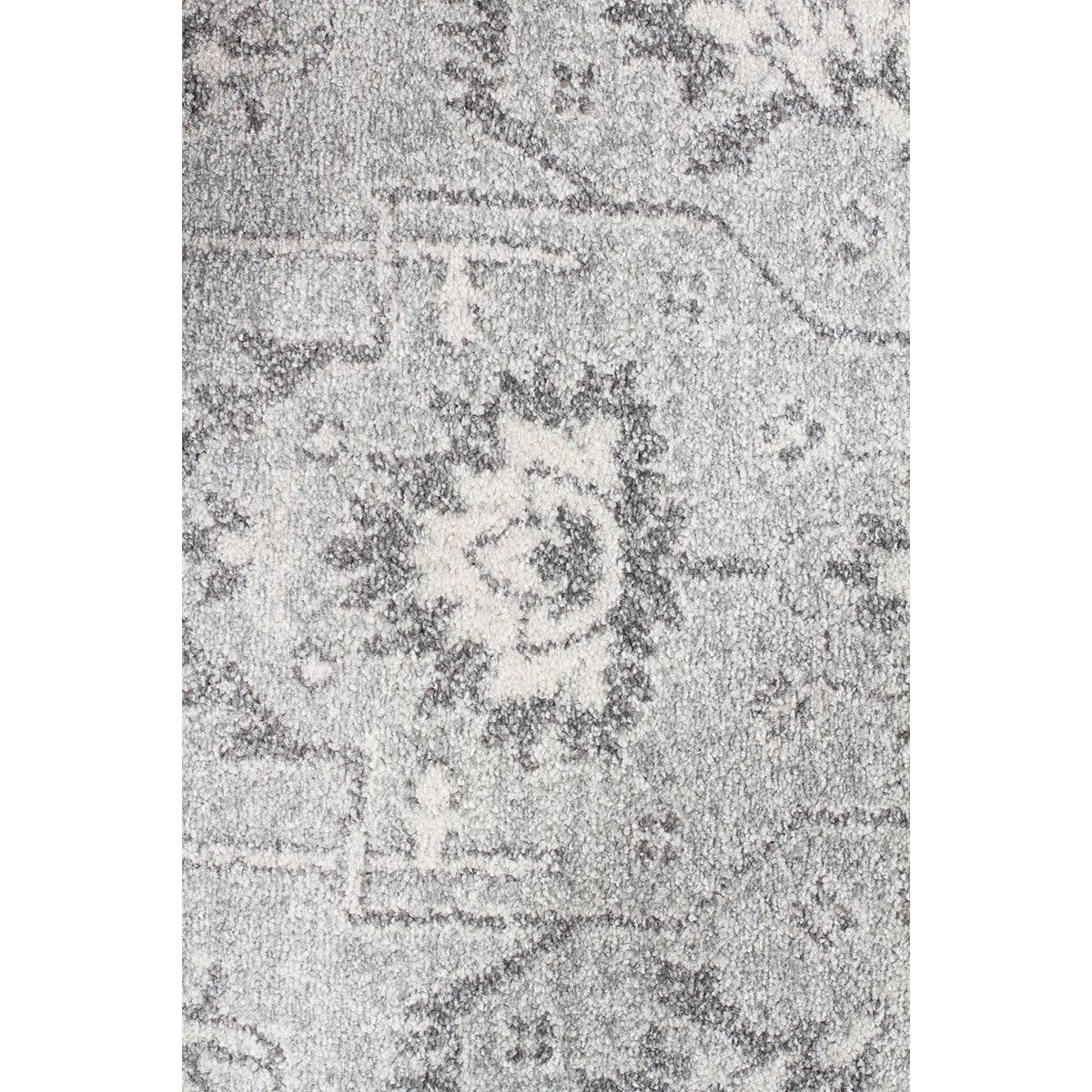 Lemuria Silver Grey Transitional Designer Runner Rug - Rugs Of Beauty - 10