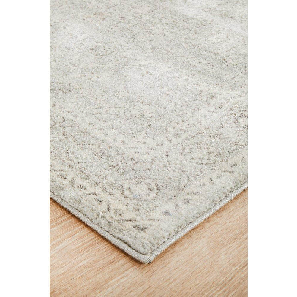 Lemuria Silver Grey Transitional Designer Runner Rug - Rugs Of Beauty - 12