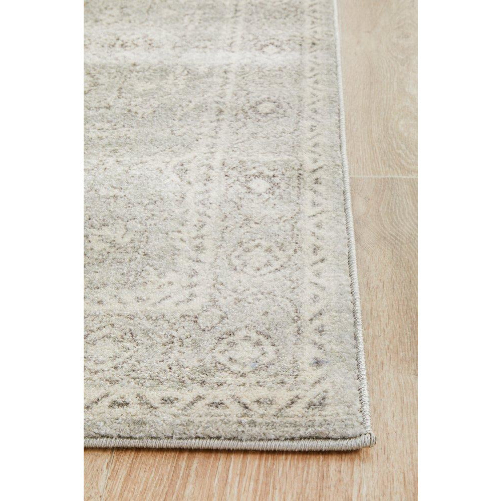 Lemuria Silver Grey Transitional Designer Runner Rug - Rugs Of Beauty - 13