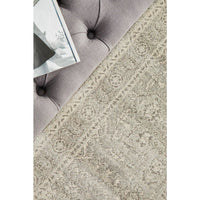 Lemuria Silver Grey Transitional Designer Runner Rug - Rugs Of Beauty - 6