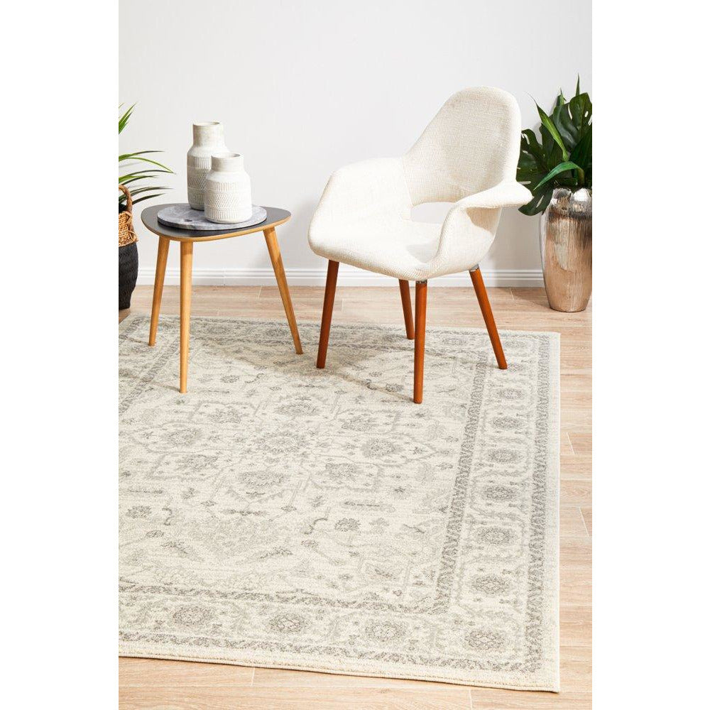 Reynes Transitional Beige Light Grey Designer Rug - Rugs Of Beauty - 5
