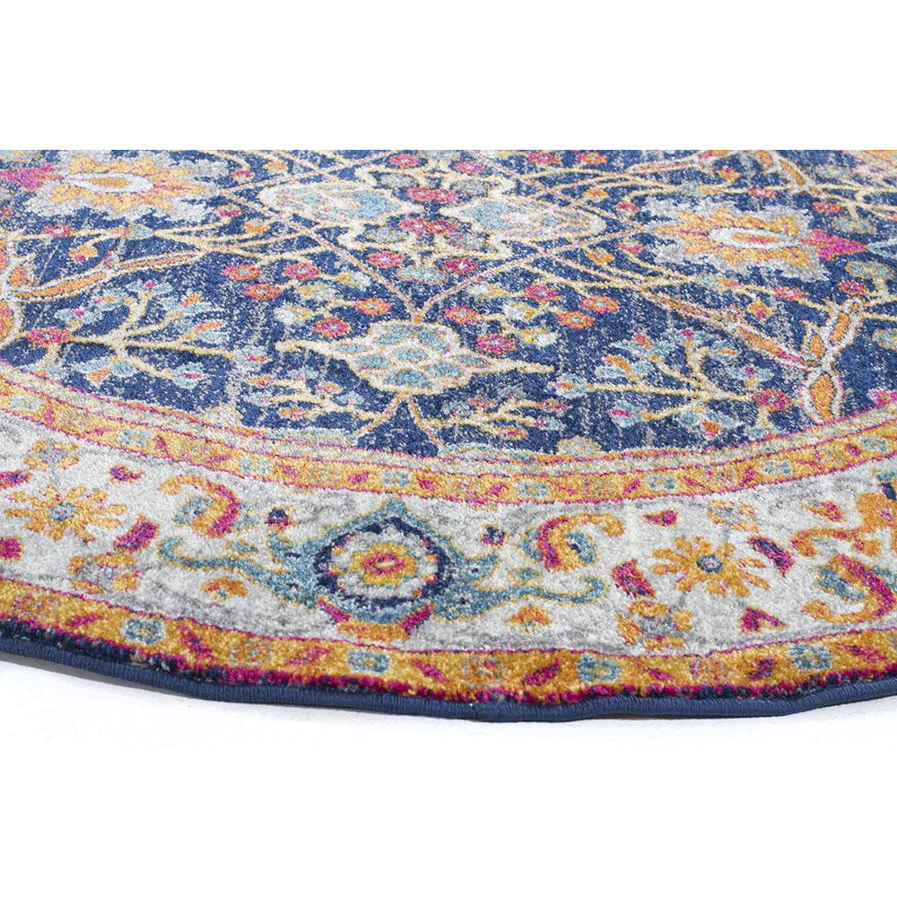 Orbit Multi Coloured Transitional Designer Round Rug - Rugs Of Beauty - 8