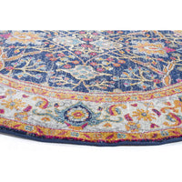 Orbit Multi Coloured Transitional Designer Round Rug - Rugs Of Beauty - 8