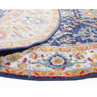 Orbit Multi Coloured Transitional Designer Round Rug - Rugs Of Beauty - 11