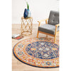 Orbit Multi Coloured Transitional Designer Round Rug - Rugs Of Beauty - 2