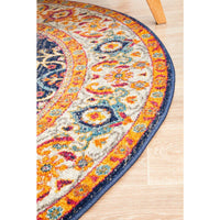 Orbit Multi Coloured Transitional Designer Round Rug - Rugs Of Beauty - 10