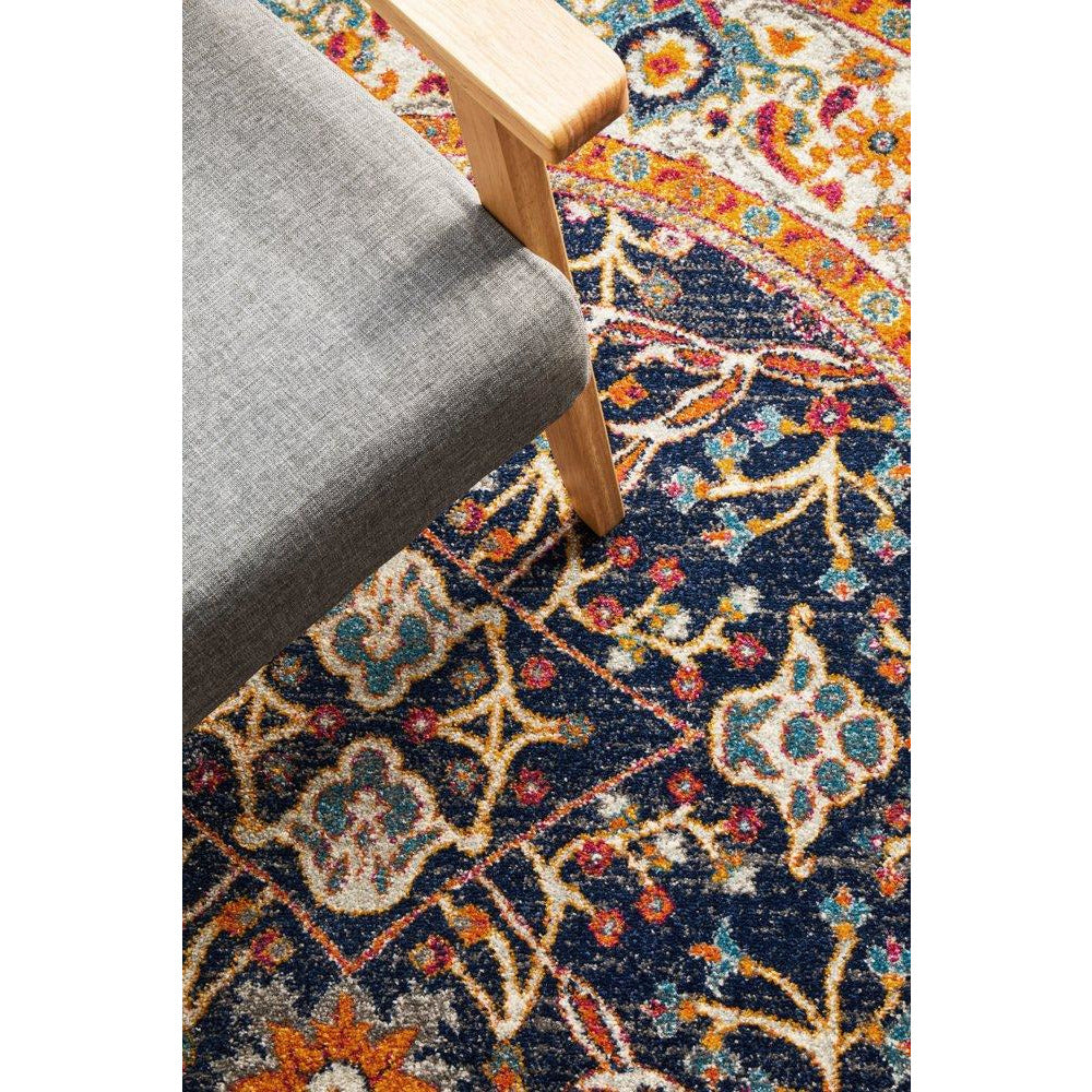 Orbit Multi Coloured Transitional Designer Round Rug - Rugs Of Beauty - 5