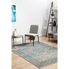 Horus Silver Grey Blue Rust Transitional Patterned Designer Rug - Rugs Of Beauty - 2