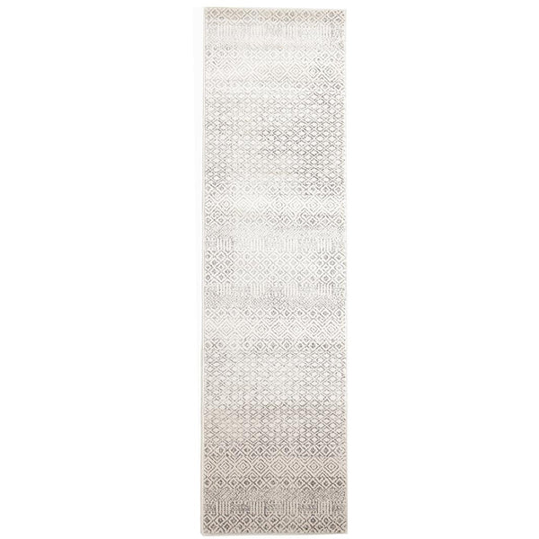 Dacca Transitional Grey Beige Designer Runner Rug - Rugs Of Beauty - 1