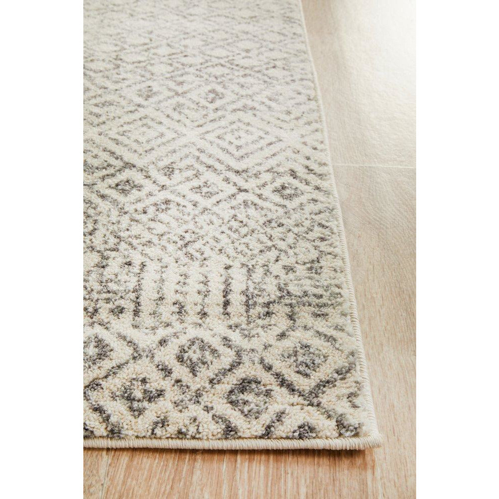 Dacca Transitional Grey Beige Designer Runner Rug - Rugs Of Beauty - 9