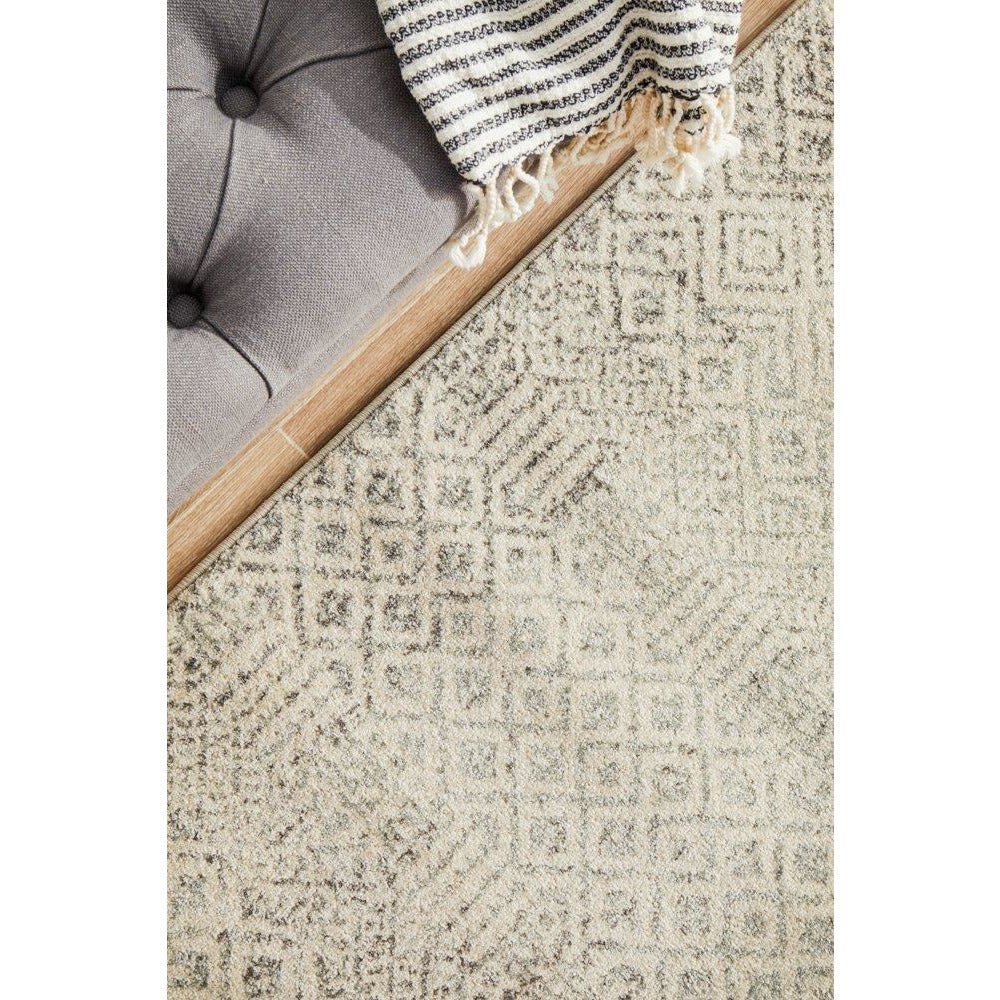 Dacca Transitional Grey Beige Designer Runner Rug - Rugs Of Beauty - 6
