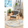 Minsk Multi Colour Transitional Patterned Designer Round Rug - Rugs Of Beauty - 4