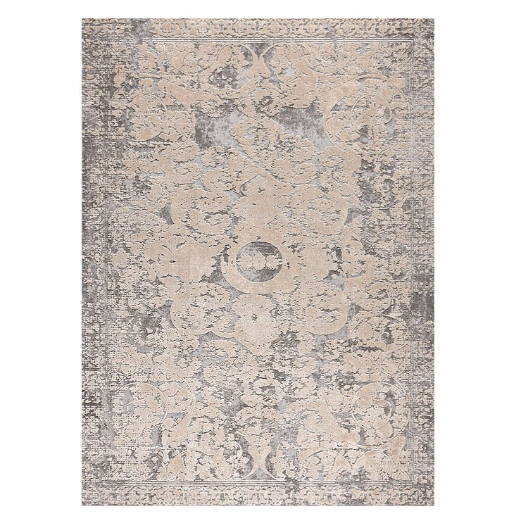 Taunton 2477 Bone Grey Transitional Textured Rug - Rugs Of Beauty - 1