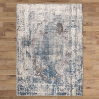Taunton 2480 Blue Beige Grey Transitional Textured Rug - Rugs Of Beauty - 3