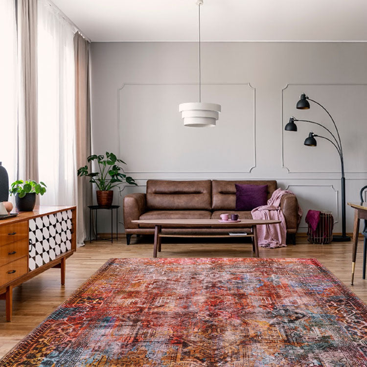 Bedford 255 Multi Coloured Transitional Abstract Patterned Rug - Rugs Of Beauty - 2