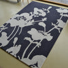 Florence Broadhurst Floral 300 Charcoal 039604 Designer Wool Viscose Rug - Rugs Of Beauty - 2
