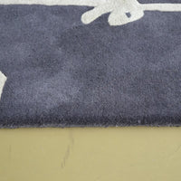 Florence Broadhurst Floral 300 Charcoal 039604 Designer Wool Viscose Rug - Rugs Of Beauty - 5