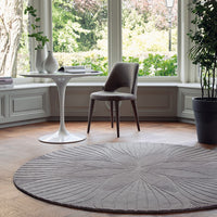 Wedgwood Folia Grey 38305 Wool Designer Round Rug - Rugs Of Beauty - 2