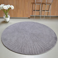 Wedgwood Folia Grey 38305 Wool Designer Round Rug - Rugs Of Beauty - 3