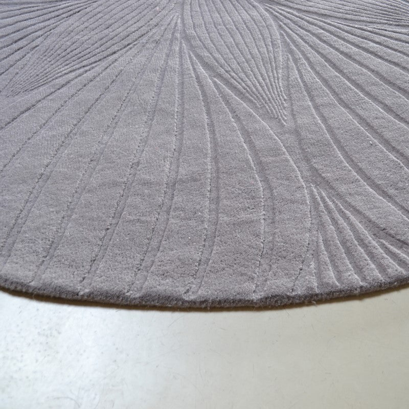 Wedgwood Folia Grey 38305 Wool Designer Round Rug - Rugs Of Beauty - 4