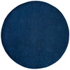 Wedgwood Folia Navy Blue 38308 Wool Designer Round Rug - Rugs Of Beauty - 1
