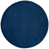 Wedgwood Folia Navy Blue 38308 Wool Designer Round Rug - Rugs Of Beauty - 1