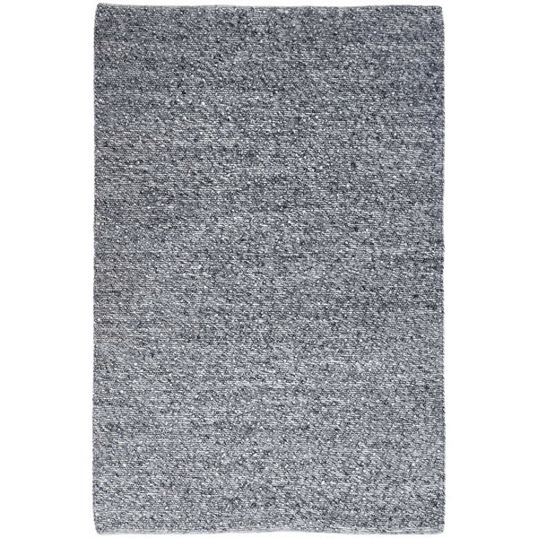 Abby 225 Wool Polyester Dark Grey Hand Woven Rug - Rugs Of Beauty - 1
