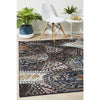 Mubi 3728 Navy Blue Star Abstract Patterned Modern Rug - Rugs Of Beauty - 2