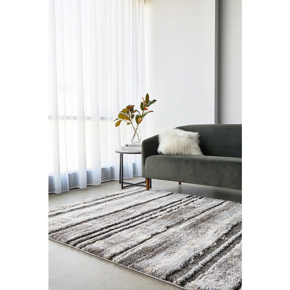 Turin 425 Slate Modern Shag Rug - Rugs Of Beauty - 2