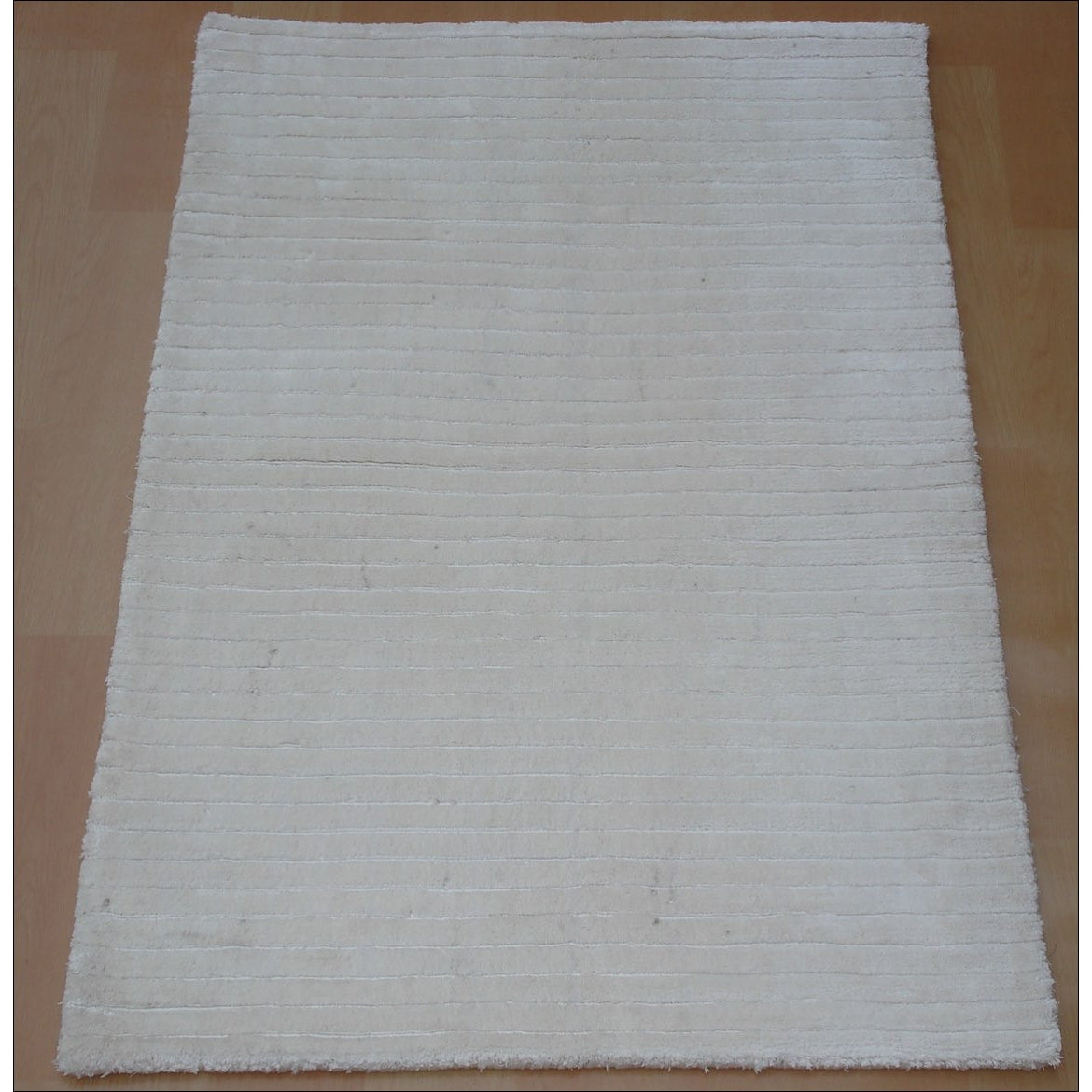 Hand Knotted Modern Viscose / Cotton Rug - Royal 863 Ivory White - Rugs Of Beauty