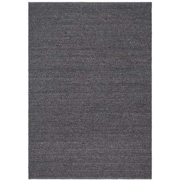 Luja 401 Charcoal Grey Modern Designer Wool Viscose Rug - Rugs Of Beauty - 1
