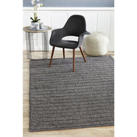 Luja 401 Charcoal Grey Modern Designer Wool Viscose Rug - Rugs Of Beauty - 2